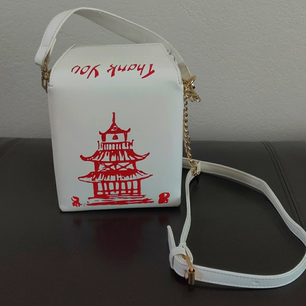 Chinese take out box purse bag